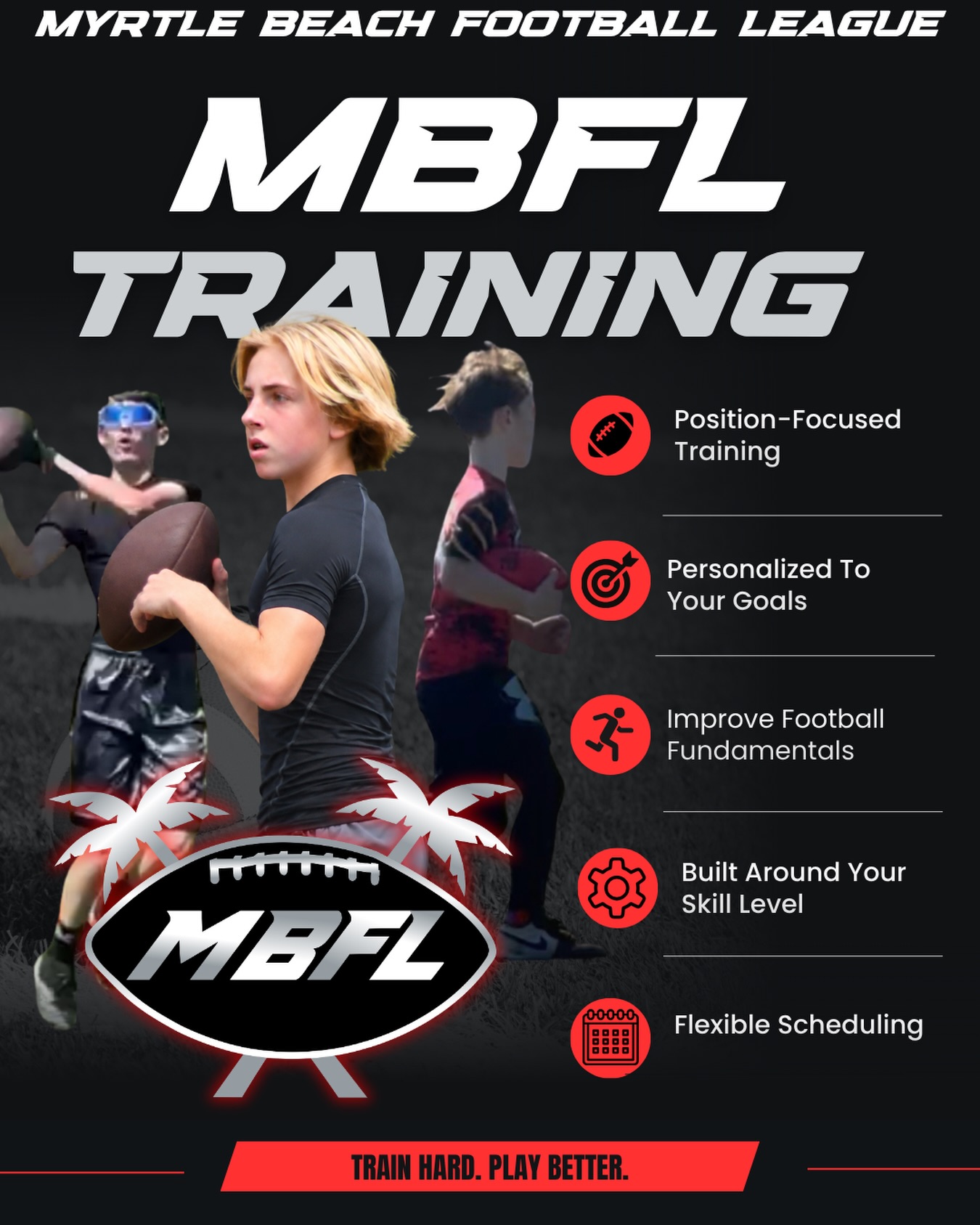 Myrtle Beach Football League Facebook ad