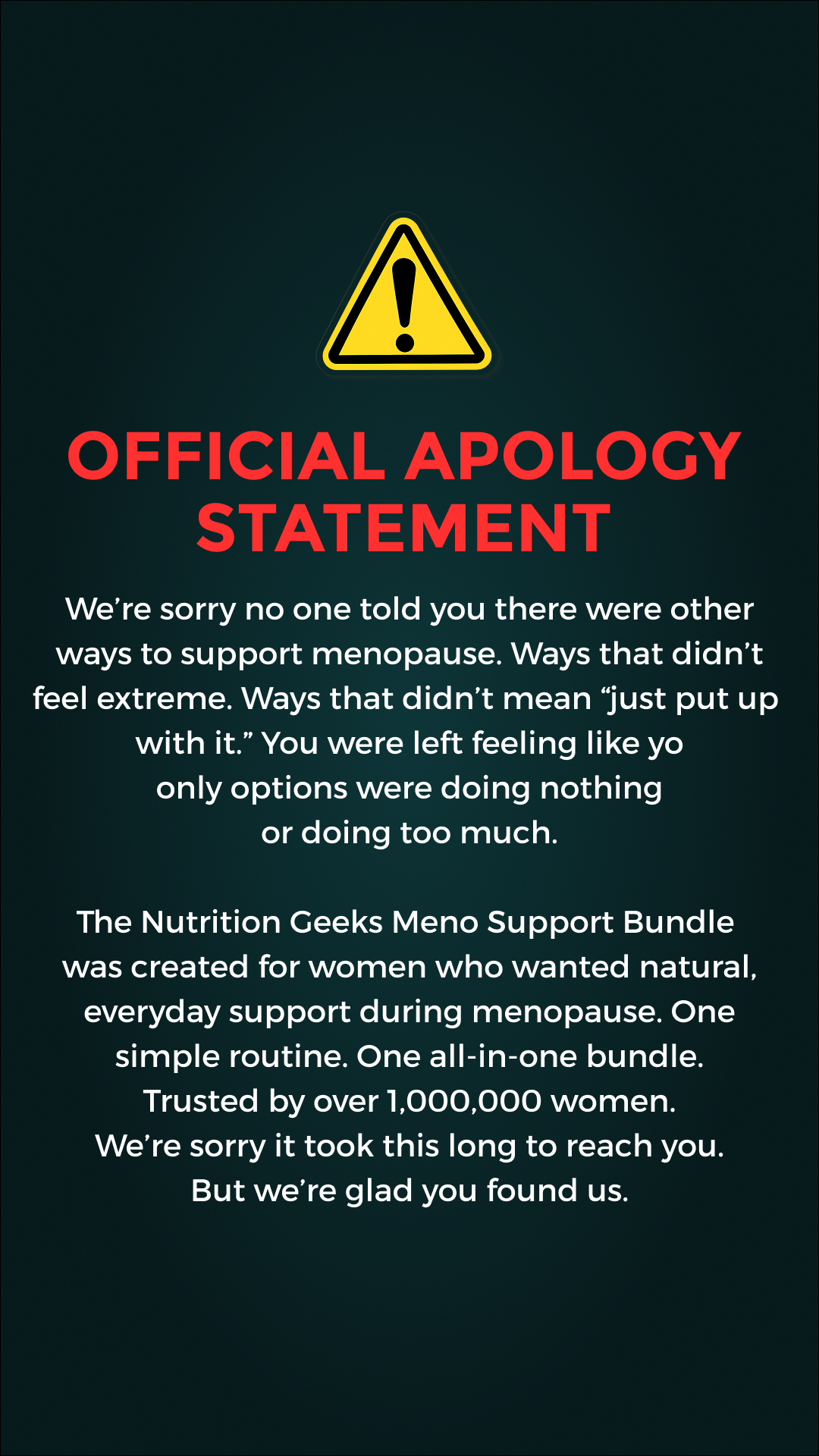 Nutrition Geeks Facebook ad