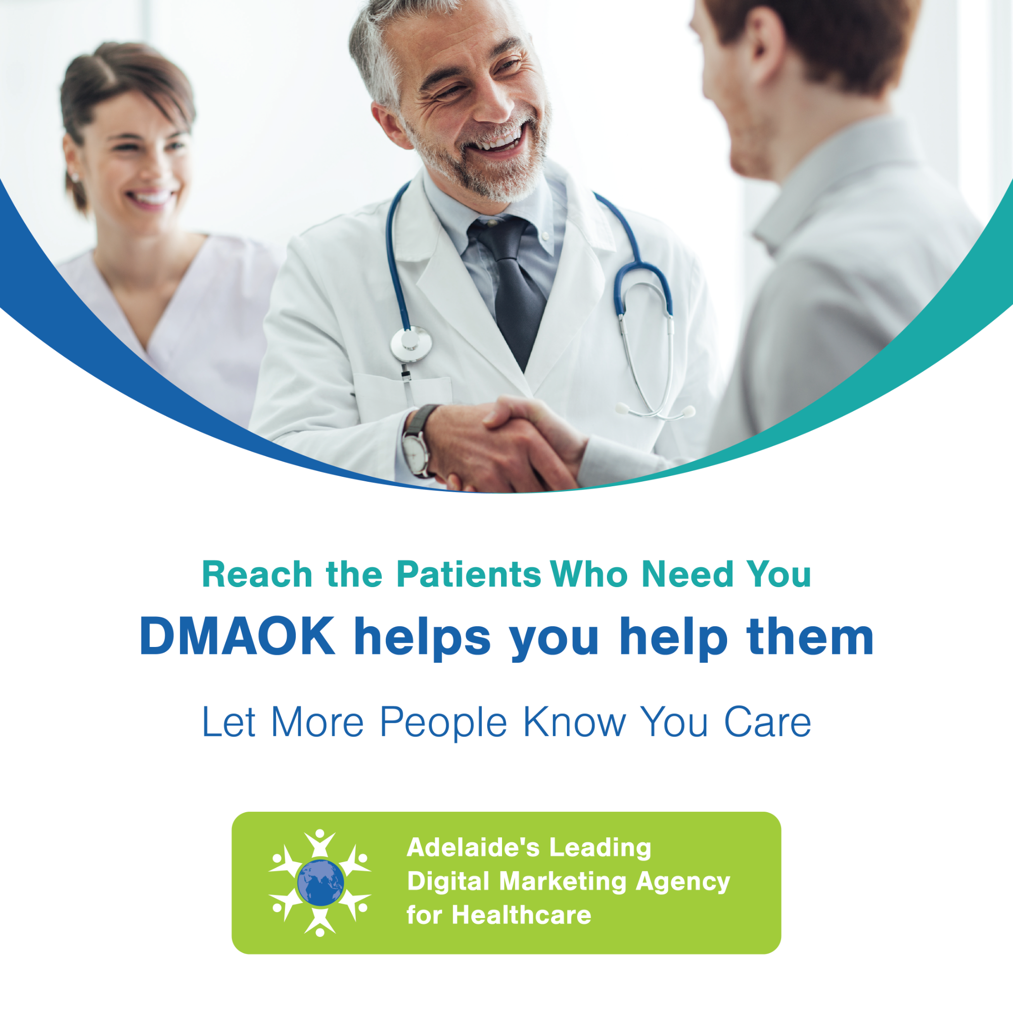 Digital Marketing AOK Facebook ad: More Patients. Greater Bookings.