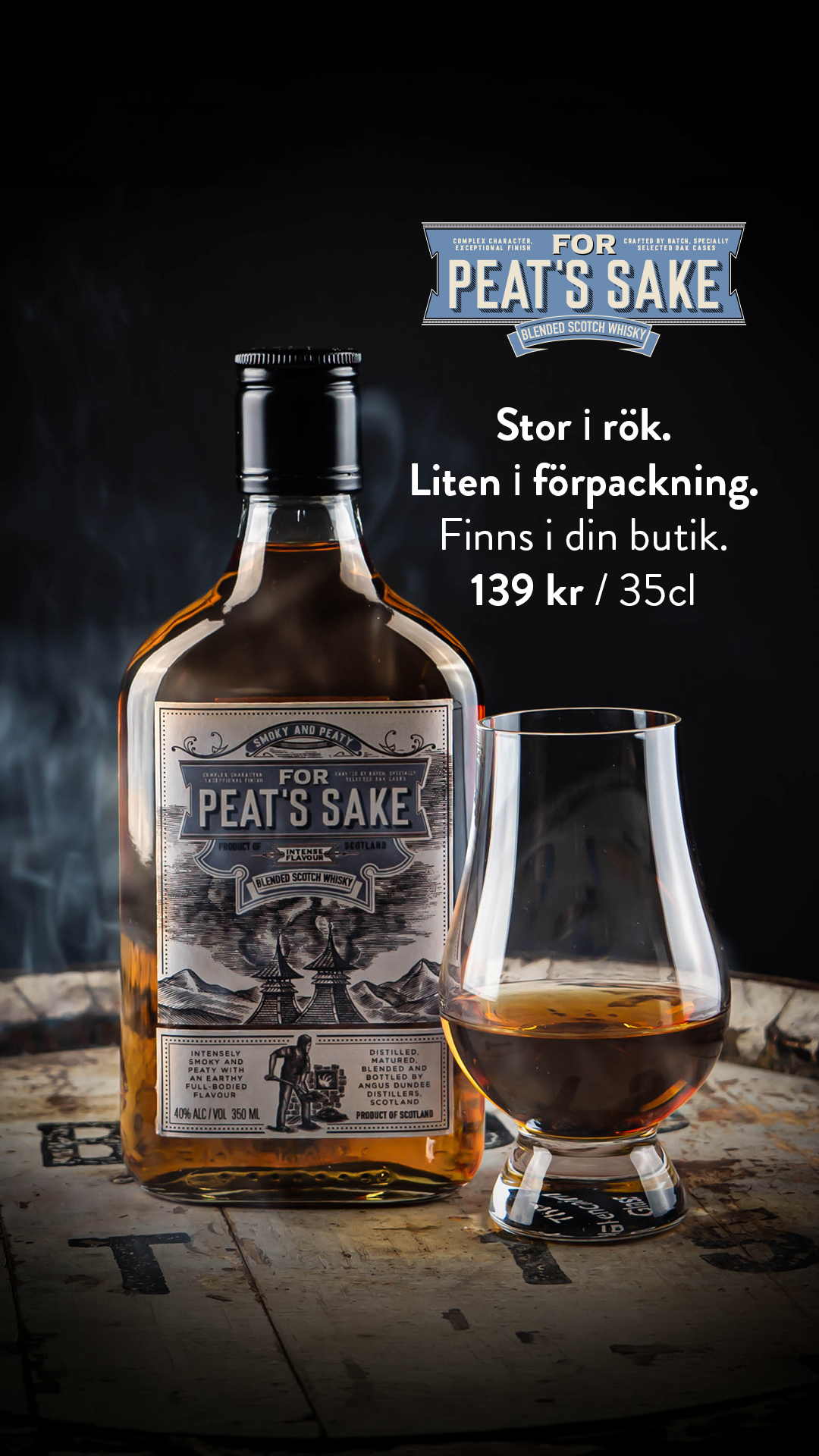 For Peat's Sake Blended Scotch Whisky Facebook ad from May 11, 2026
