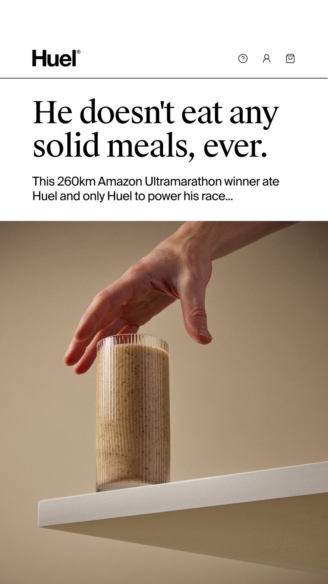 Huel Facebook ad