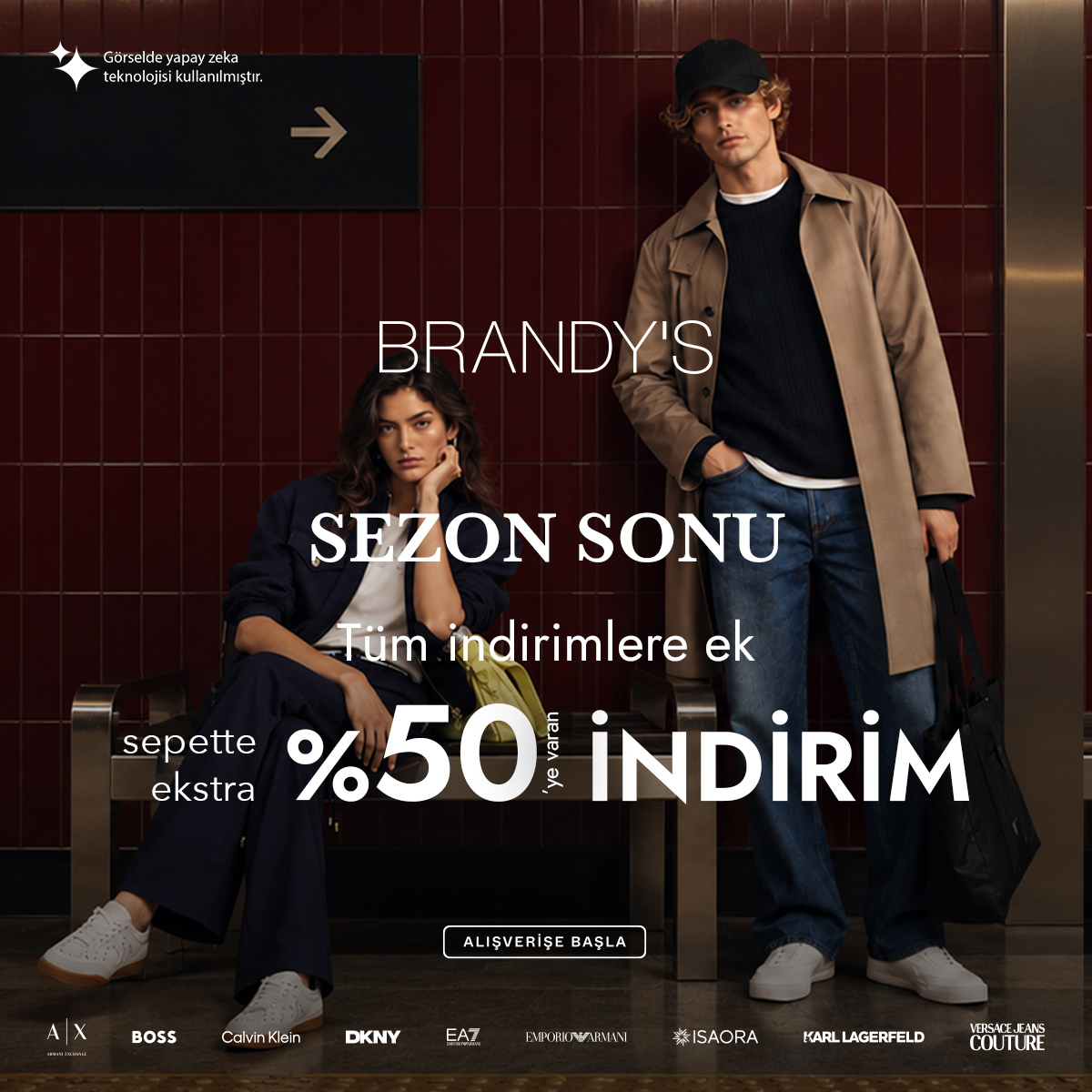 Brandy's Facebook ad: Sepette Ek %50’ye Varan İndirim