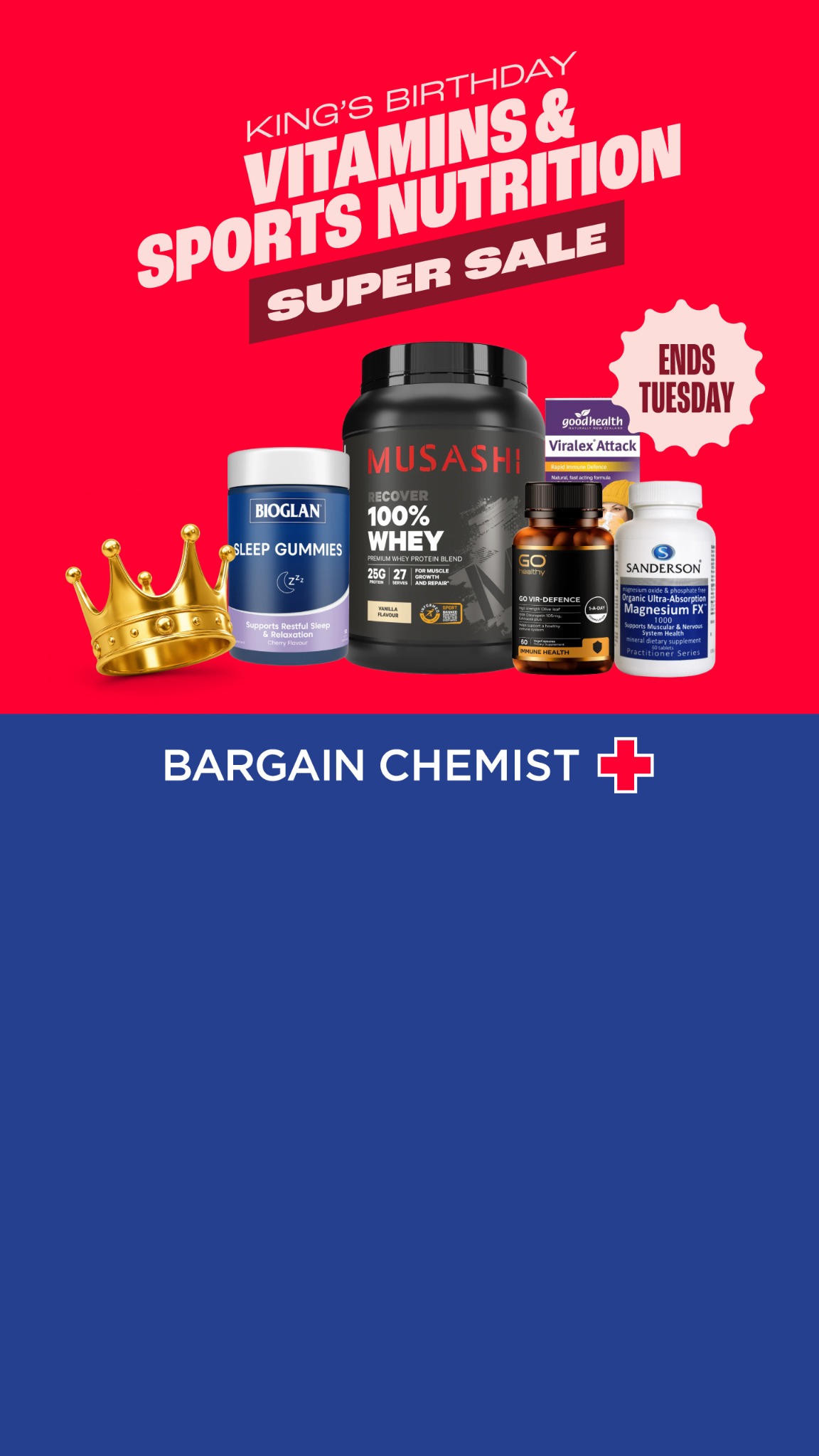 Bargain Chemist Facebook ad: Energy levels: questionable.
