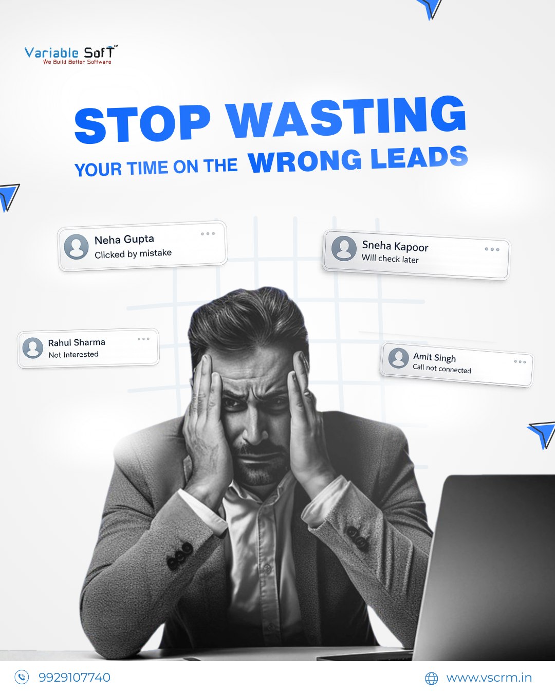 Variable Soft Facebook ad: Stop Wasting Time on Leads That Will Never…