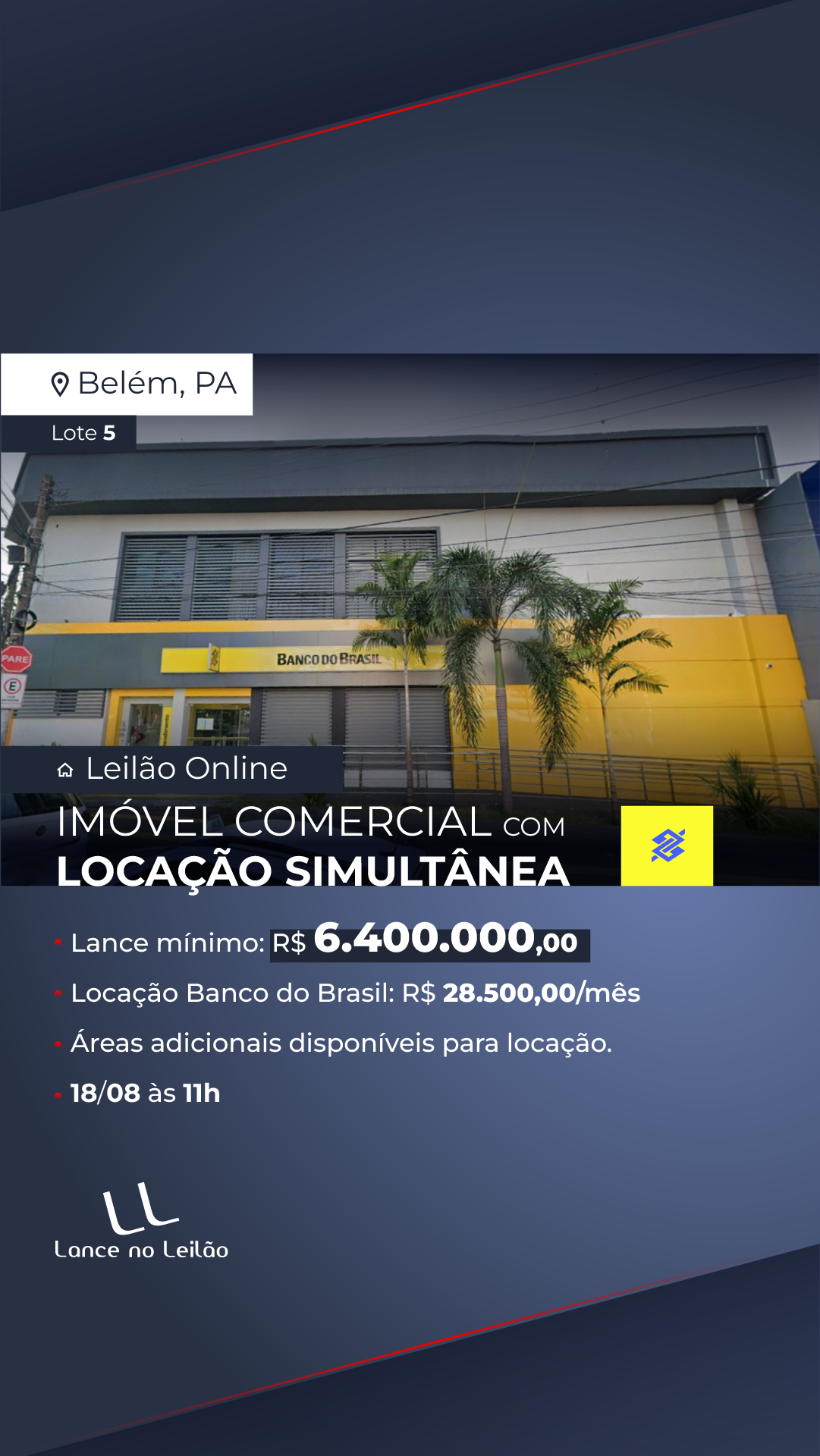 Escritório de Leilões Facebook ad from Aug 10, 2026