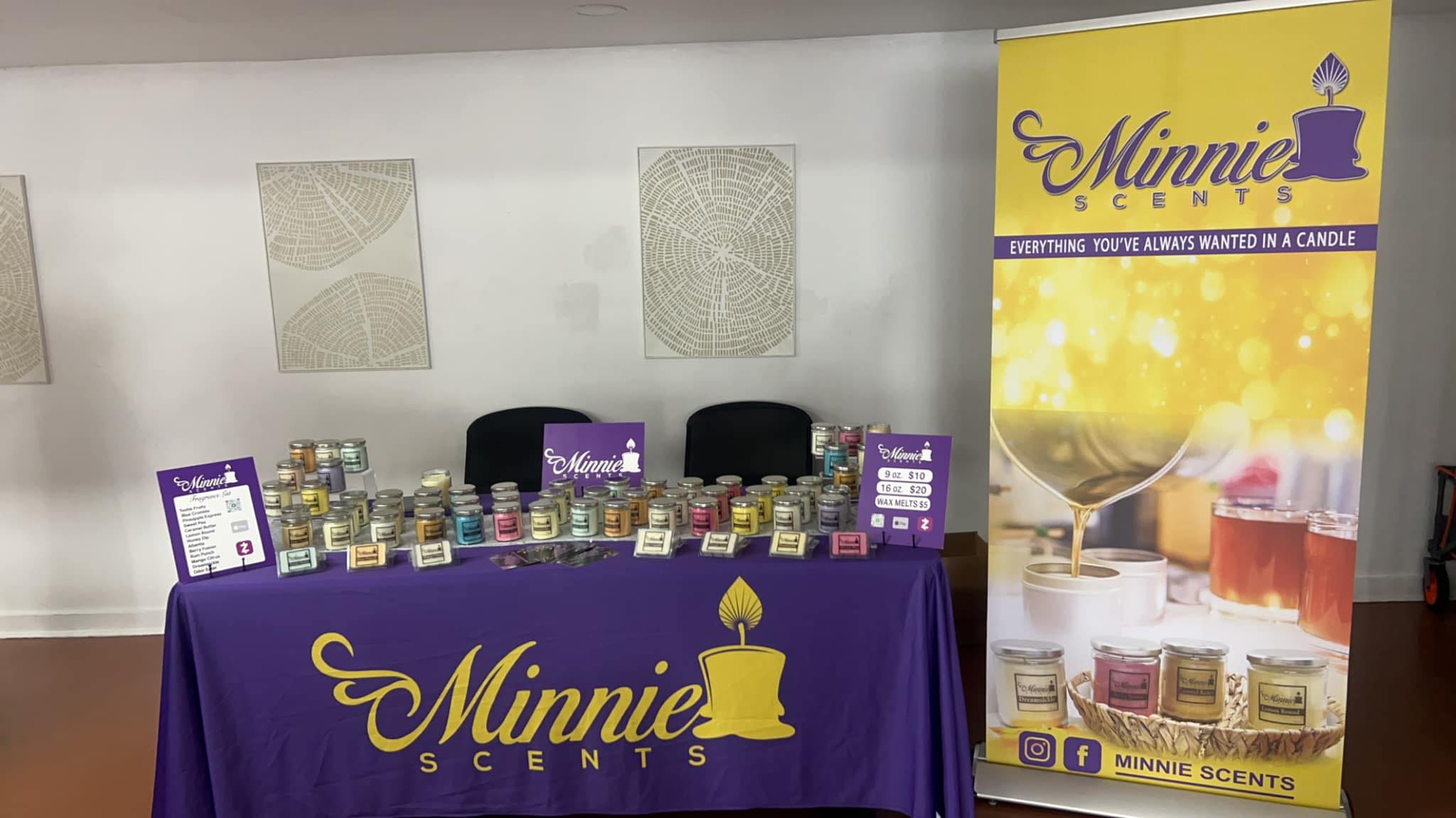 Minnie Scents Facebook ad: Scented Candles Call us