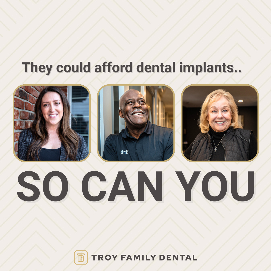 Troy Family Dental Facebook ad: Affordable. Attainable.