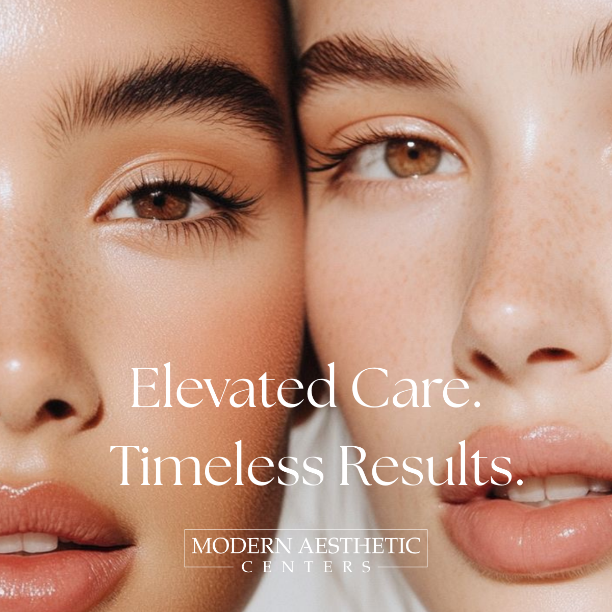 Modern Aesthetic Centers Facebook ad: Radiant skin starts with intentional care.