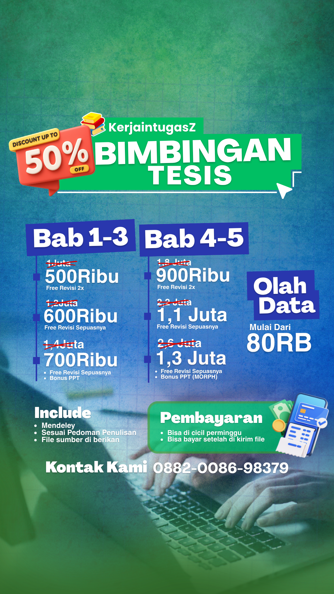 Kerjaintugas Facebook ad: Bimbingan Tesis S2