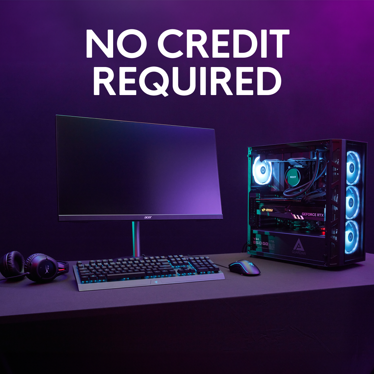 No Compromise Gaming Facebook ad: No Credit, No Problem, Game On