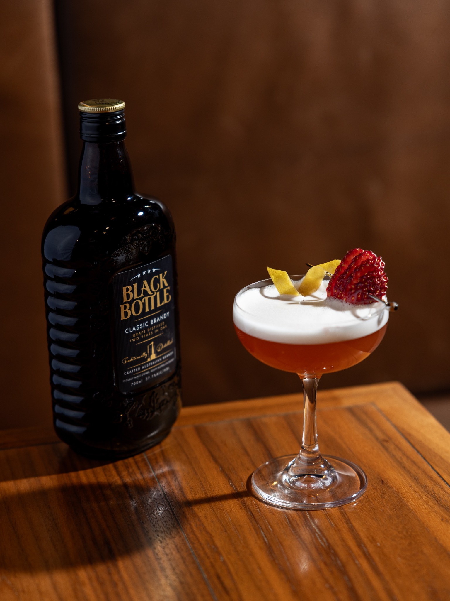 Black Bottle Brandy Facebook ad from Aug 7, 2025