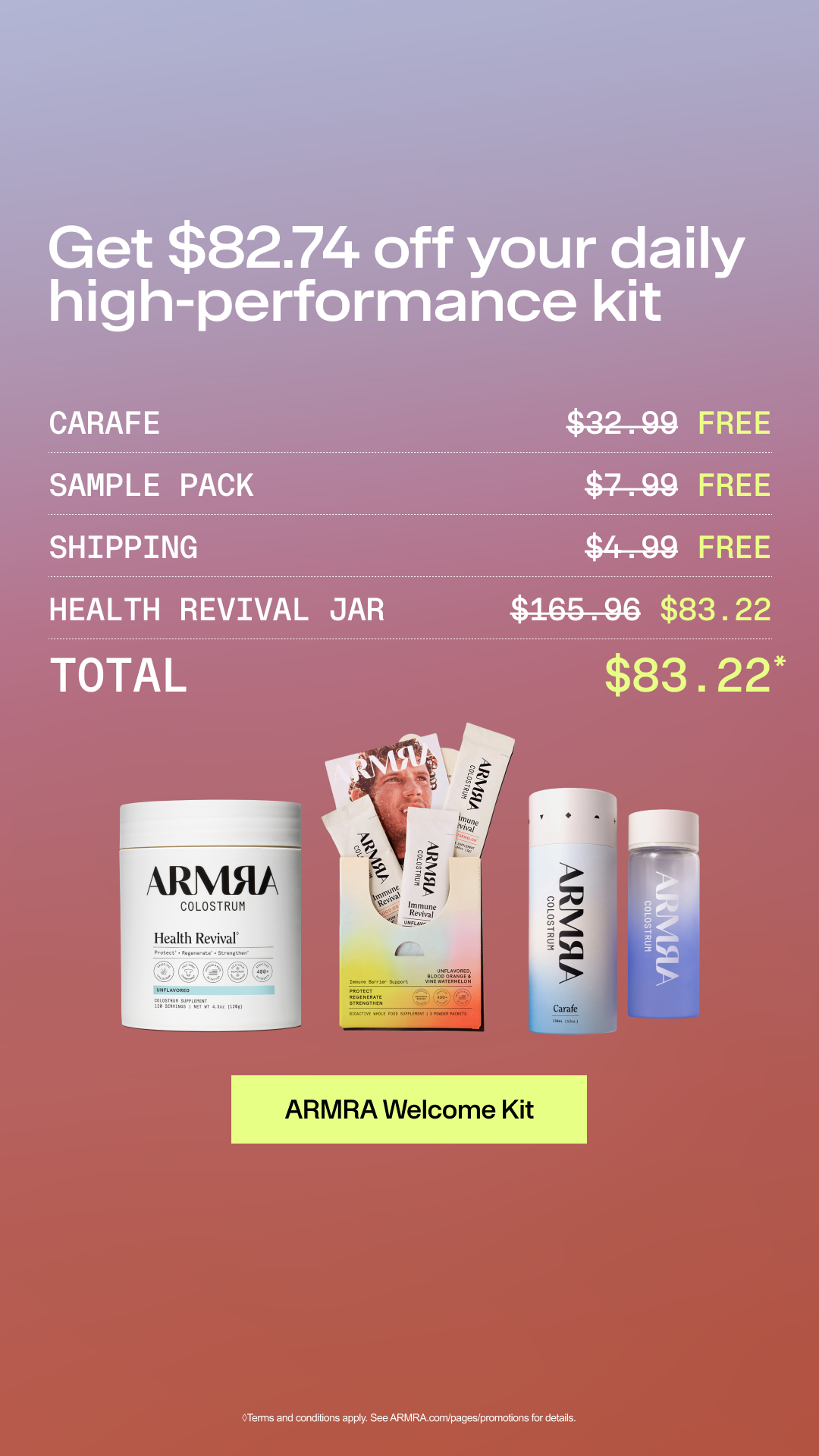 ARMRA Facebook ad