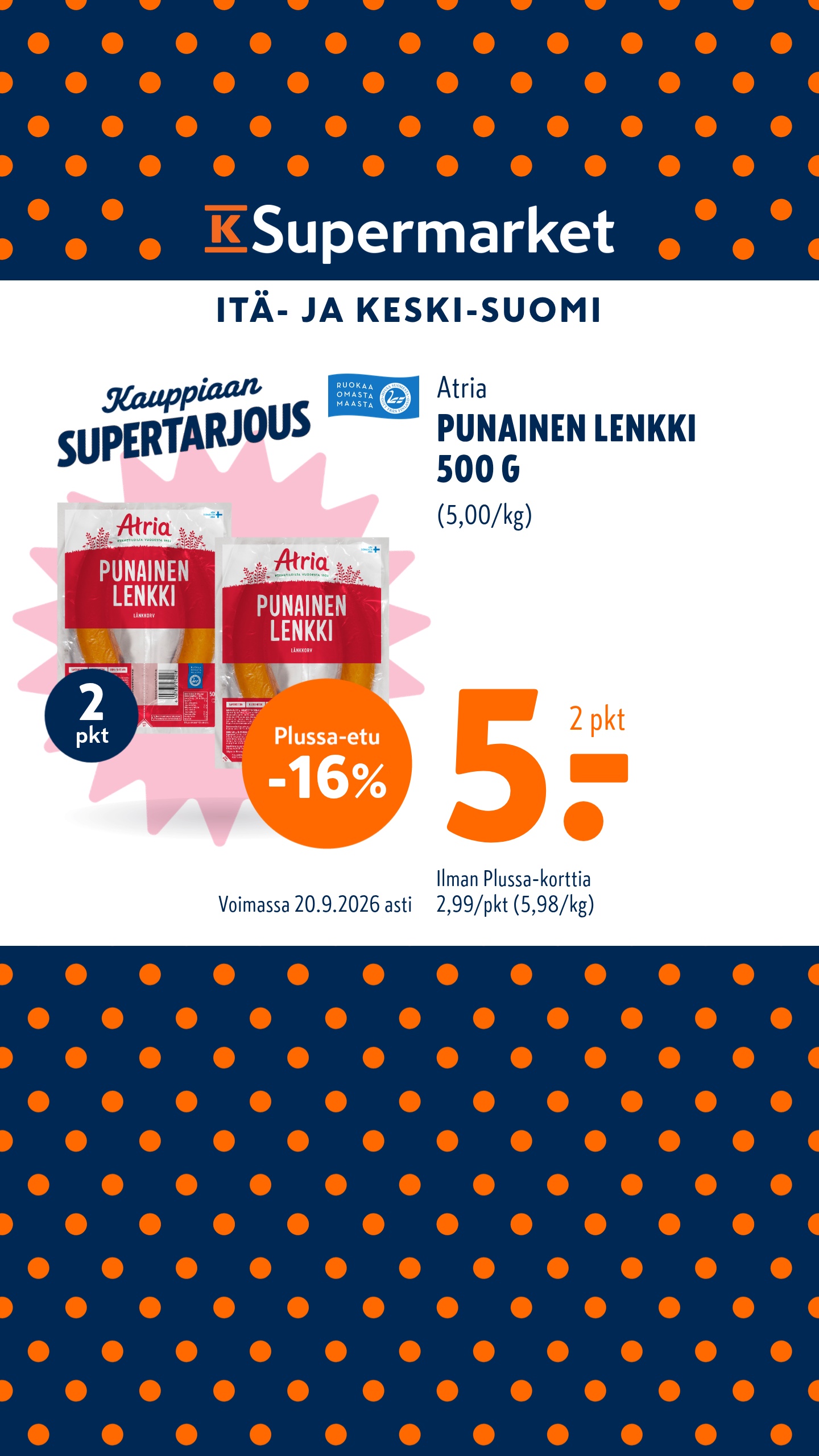 K-Supermarket Facebook ad: Katso tarjoukset