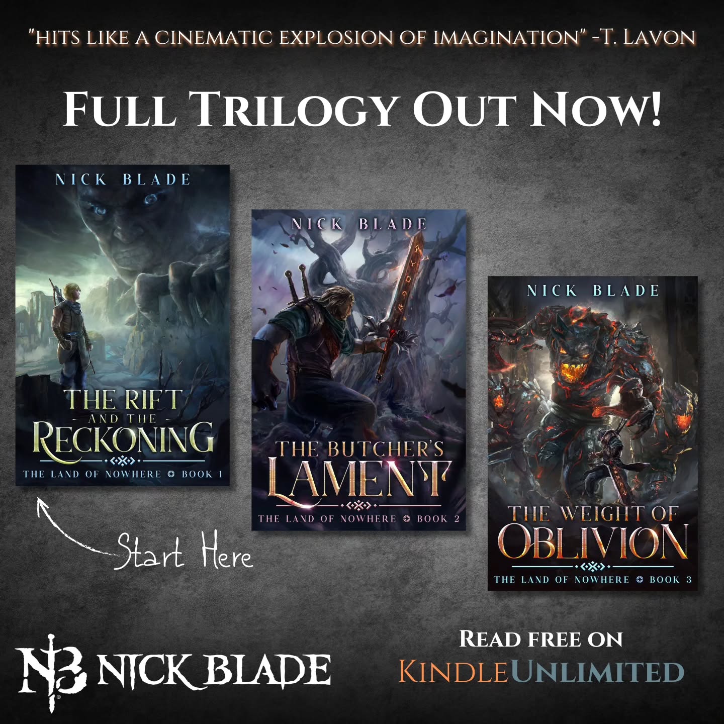 Author Nick Blade - Epic Fantasy Facebook ad