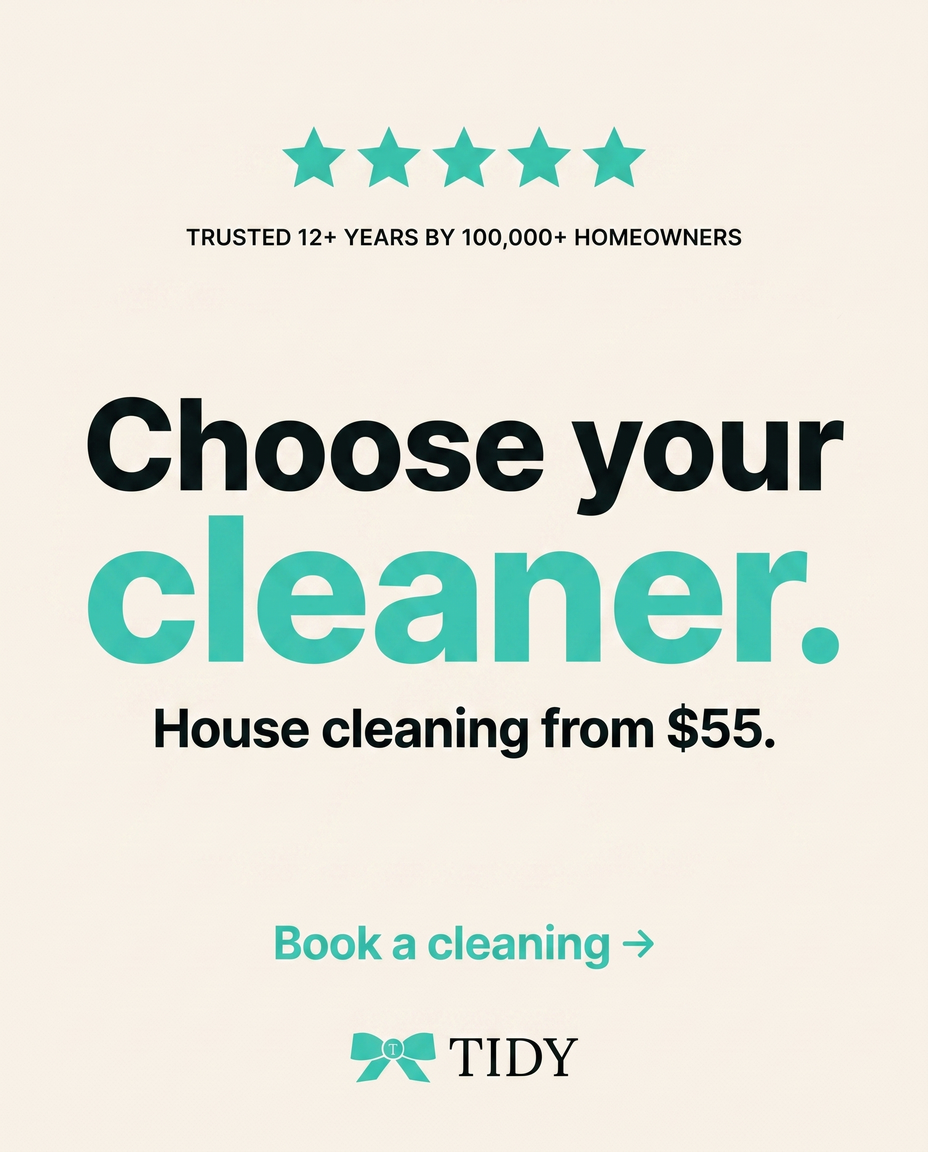 Tidy Facebook ad