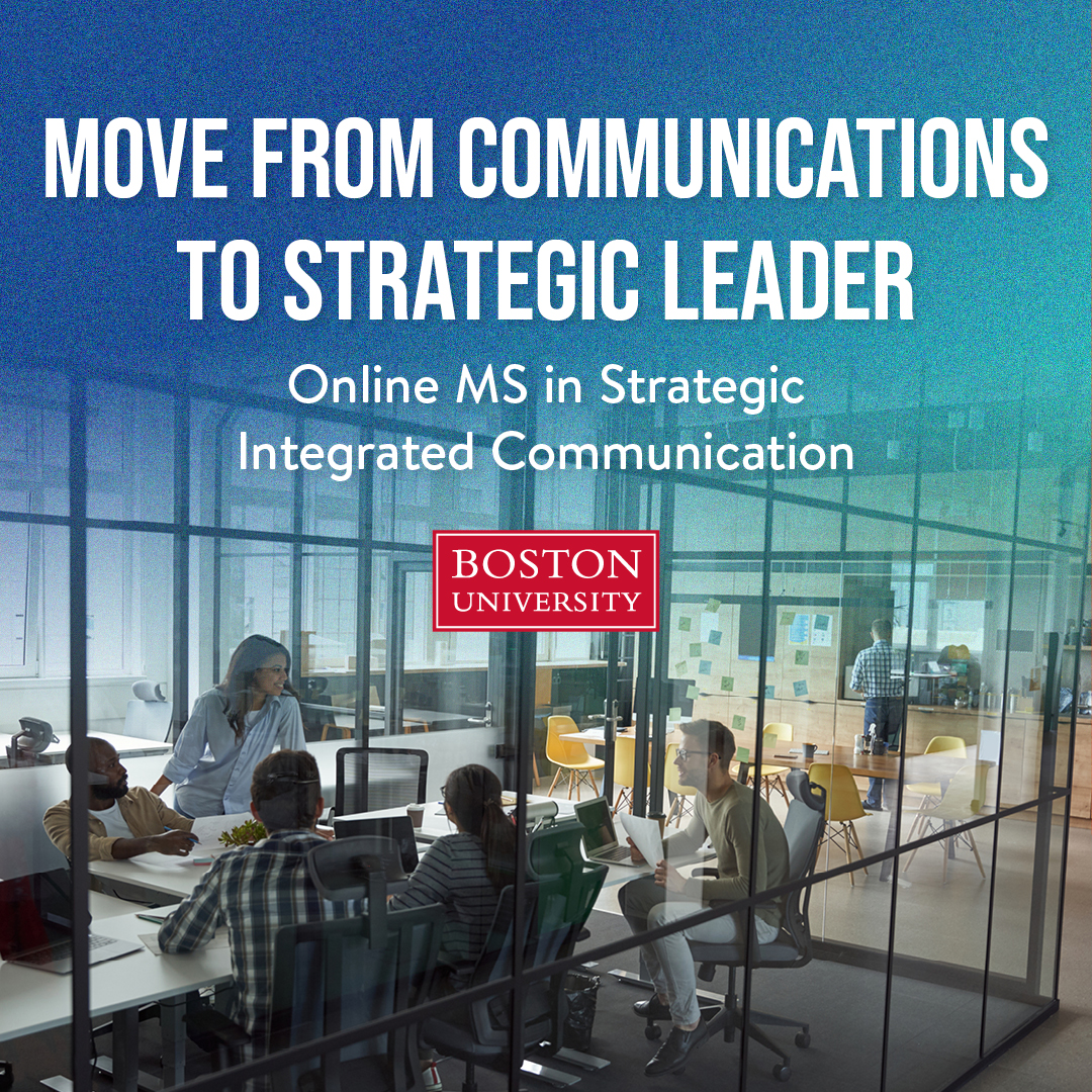 College of Communication, Boston University Facebook ad: Elevate your career with strategic, cross-disciplinary…