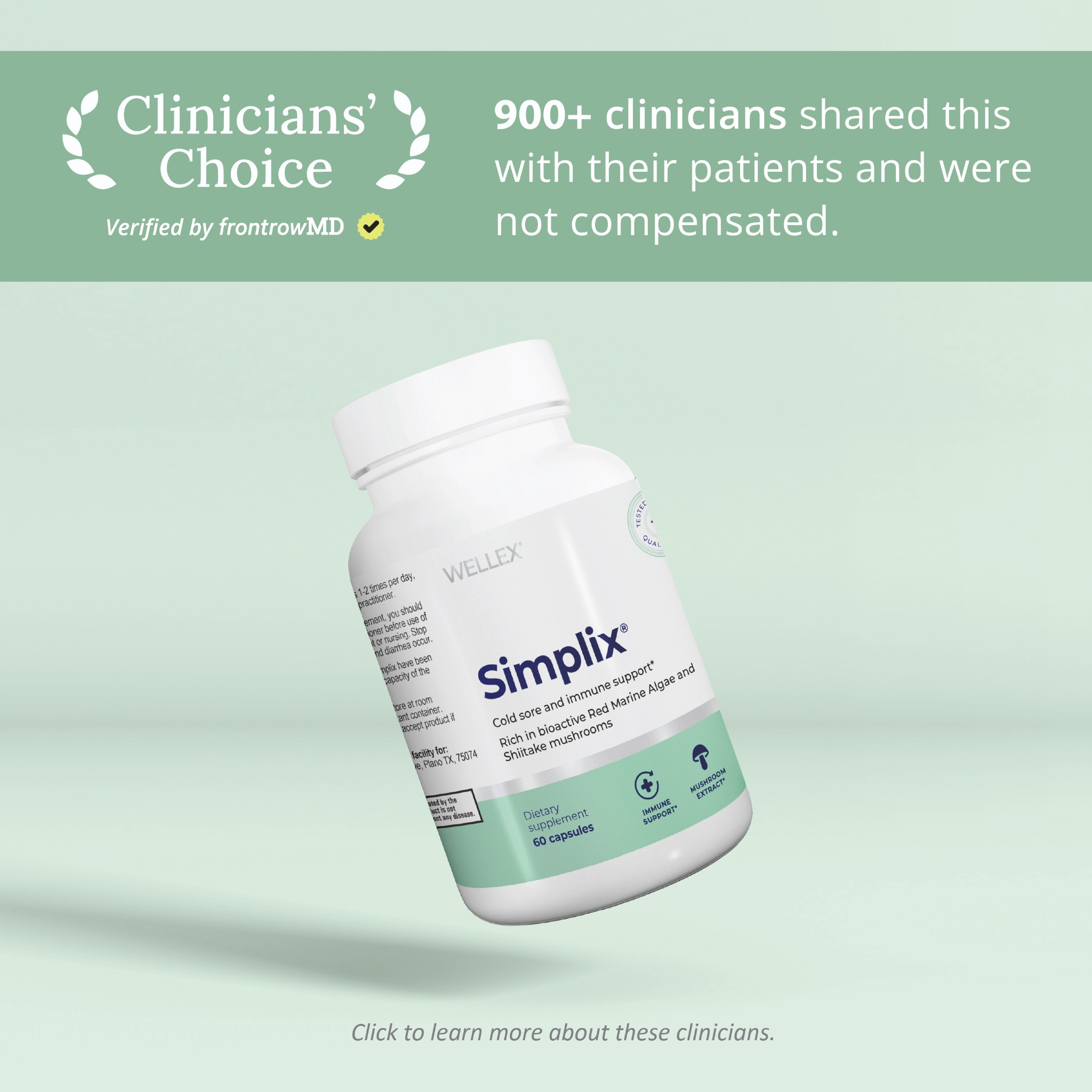 Wellex Facebook ad: Simplify your immune support.