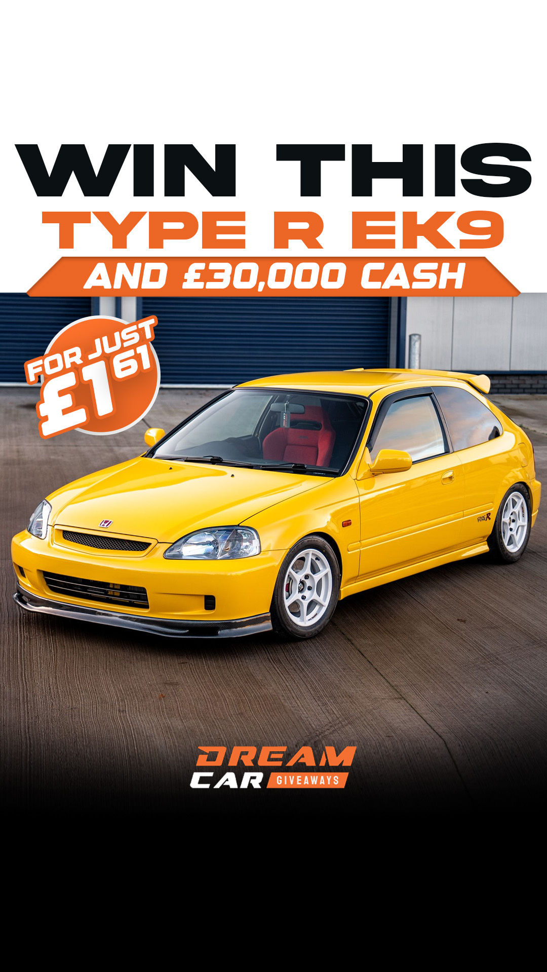 Dream Car Giveaways Facebook ad