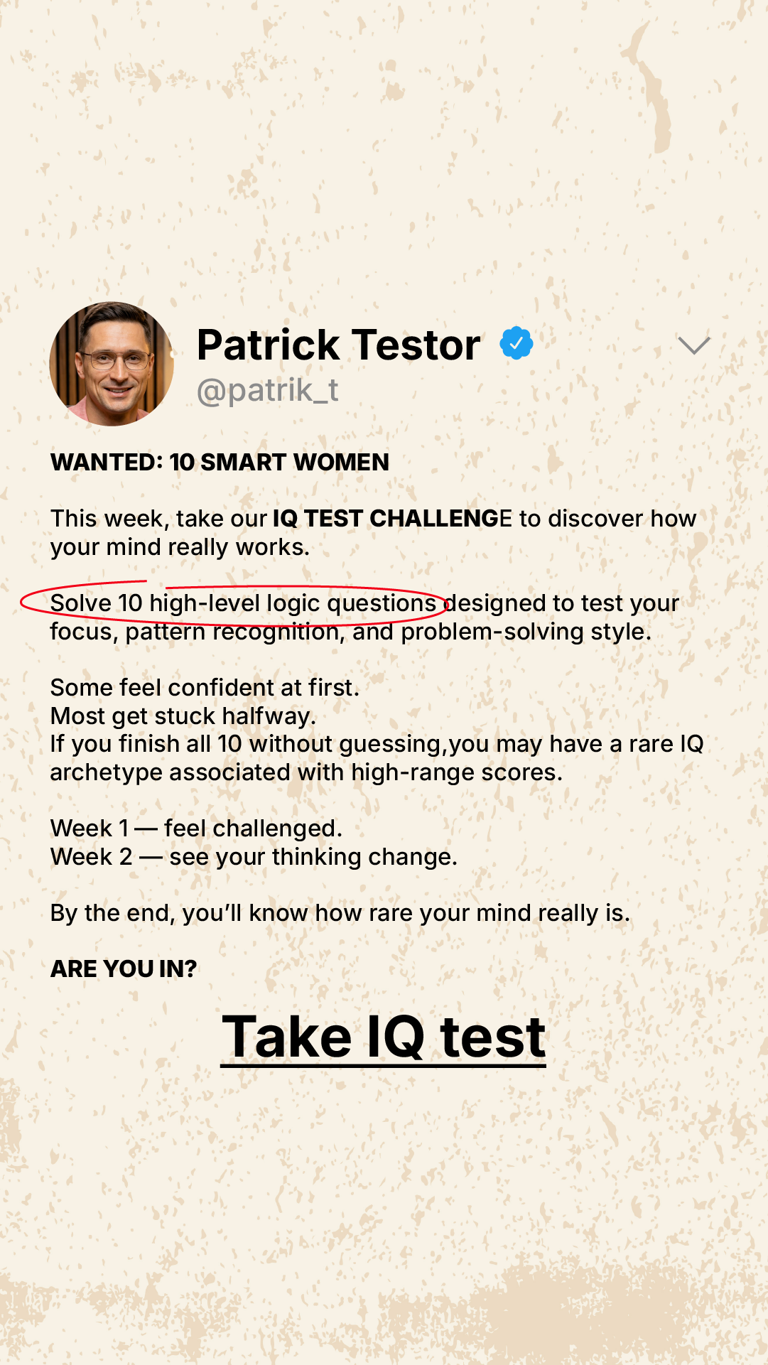Brain Health Check Facebook ad