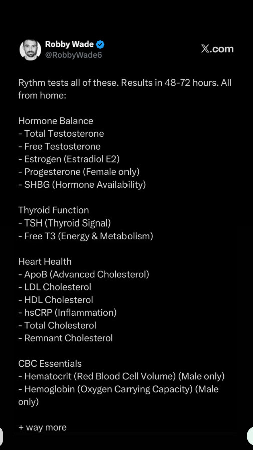 Rythm Health Facebook ad: The Future of Blood Testing