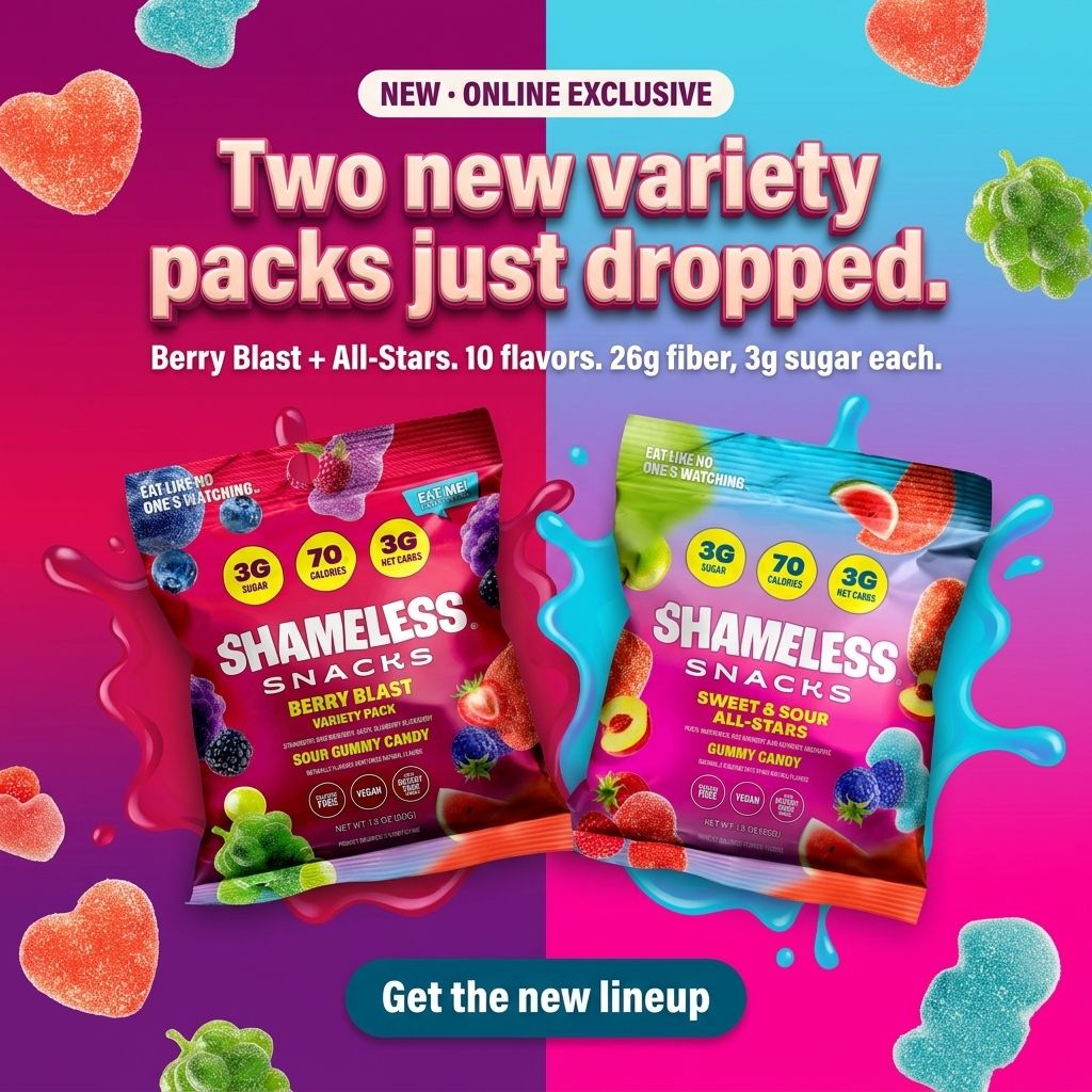 Shameless Snacks Facebook ad