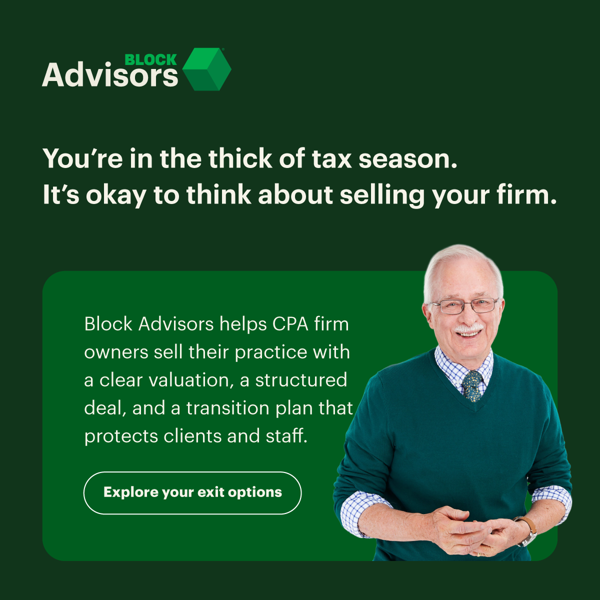 Block Advisors Facebook ad