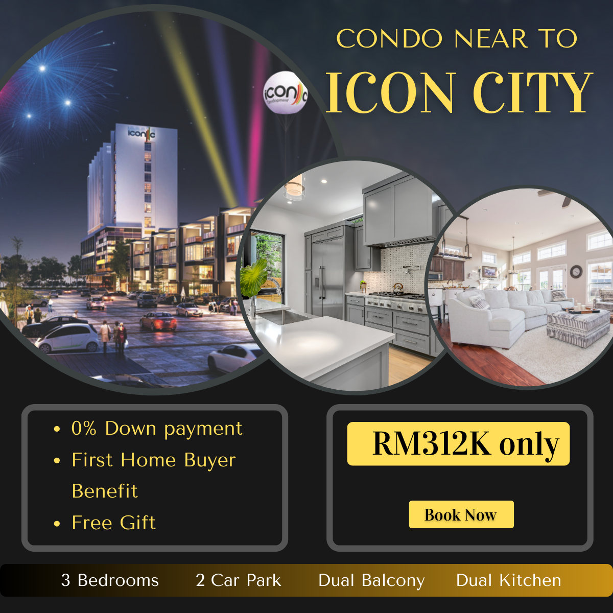 Penang Property Facebook ad: 【RM312K Only】【0% Down Payment】