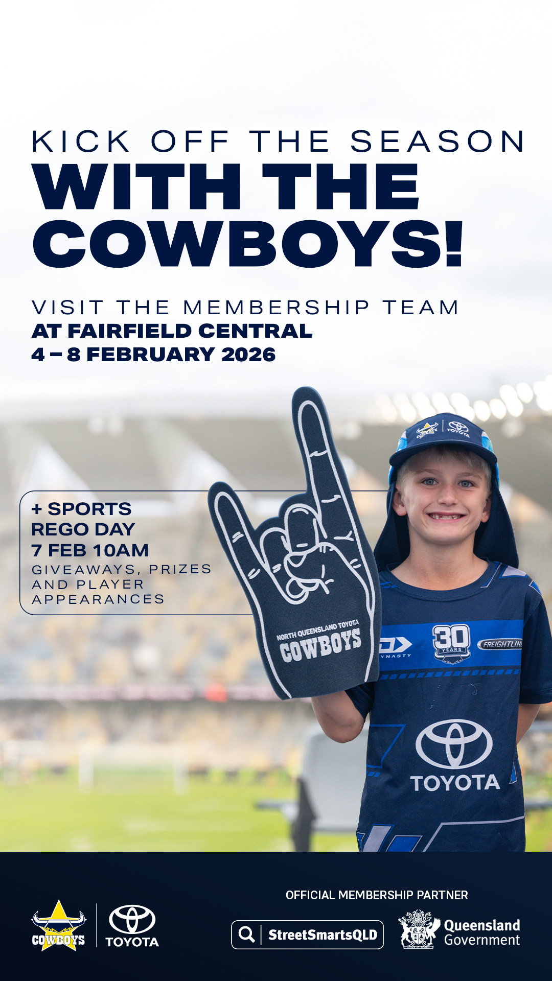 North Queensland Toyota Cowboys Facebook ad from Jan 29, 2026