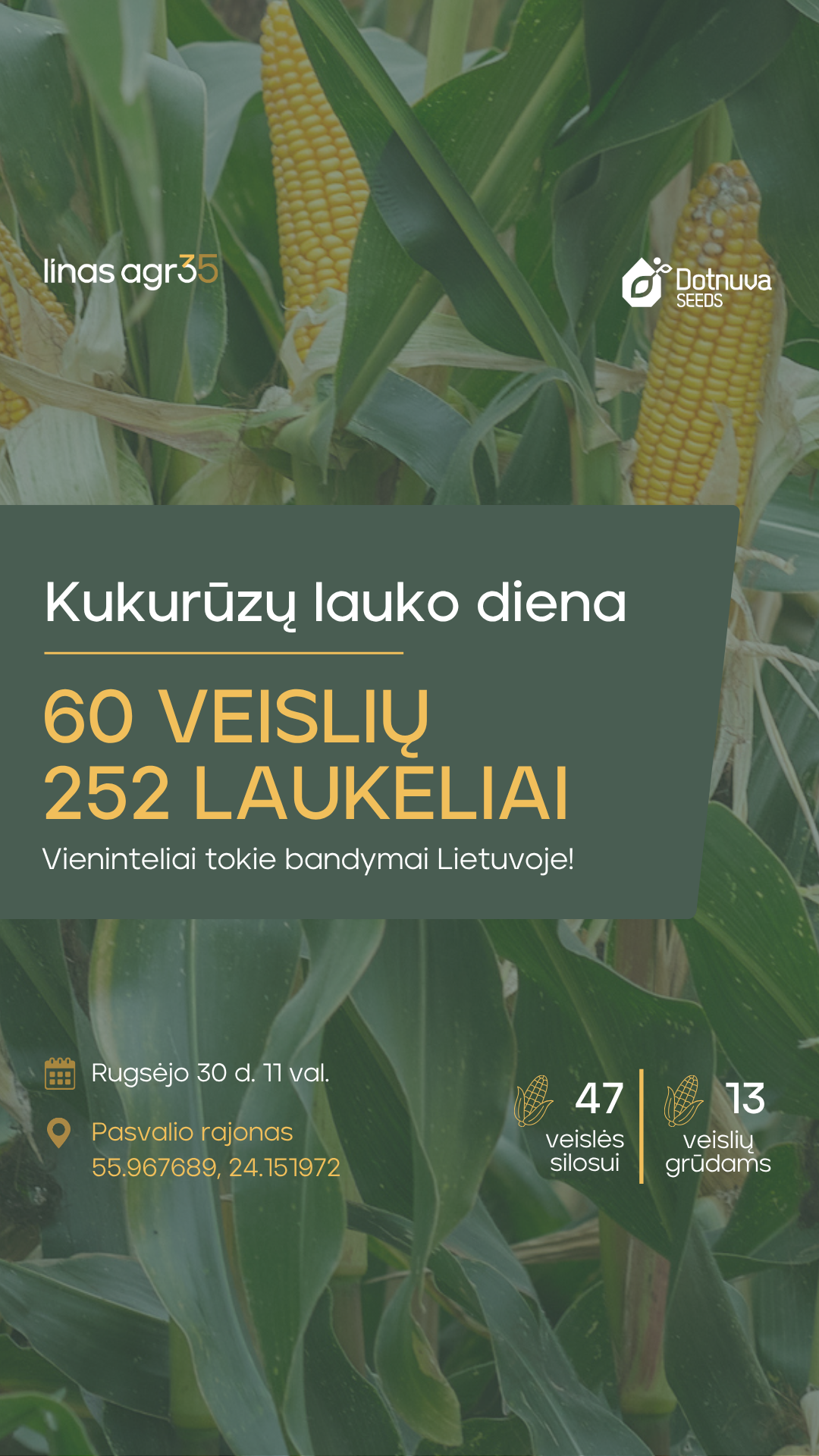 Linas Agro Lietuva Facebook ad: Užsiregistruokite