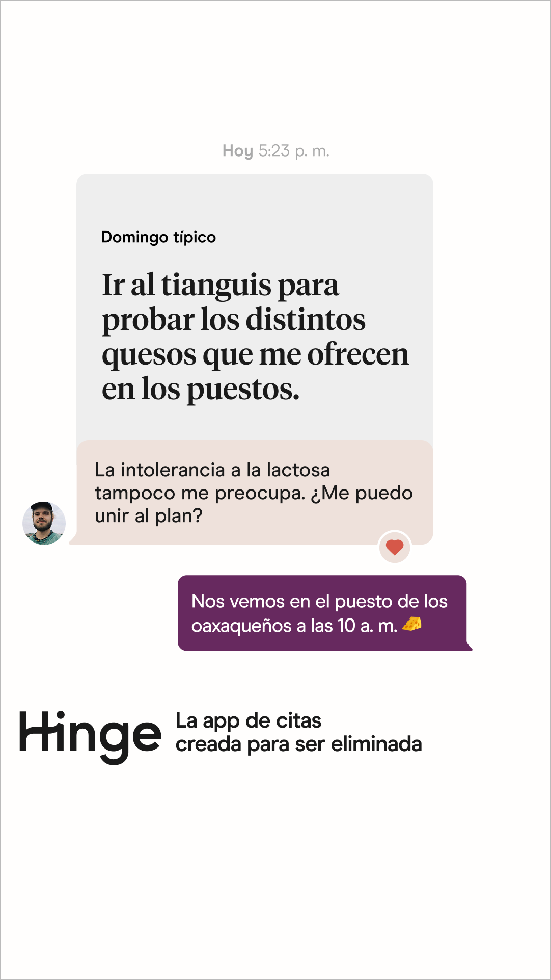 Hinge Facebook ad