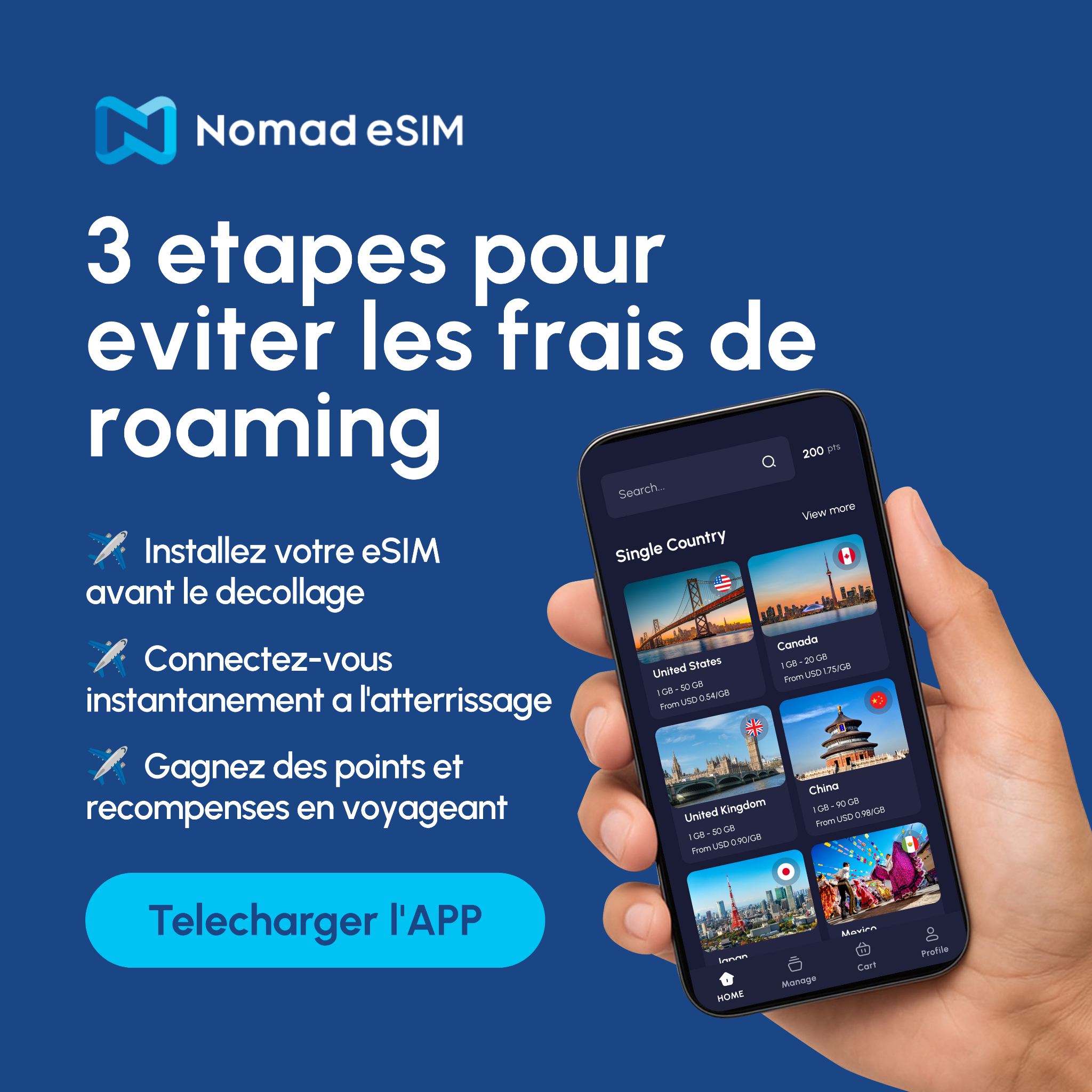 Nomad Esim Facebook ad