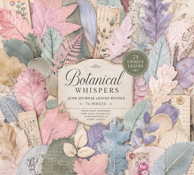 digitalized_by_ece Facebook ad: Botanical Whispers | The Ultimate Digital Leaves Collection