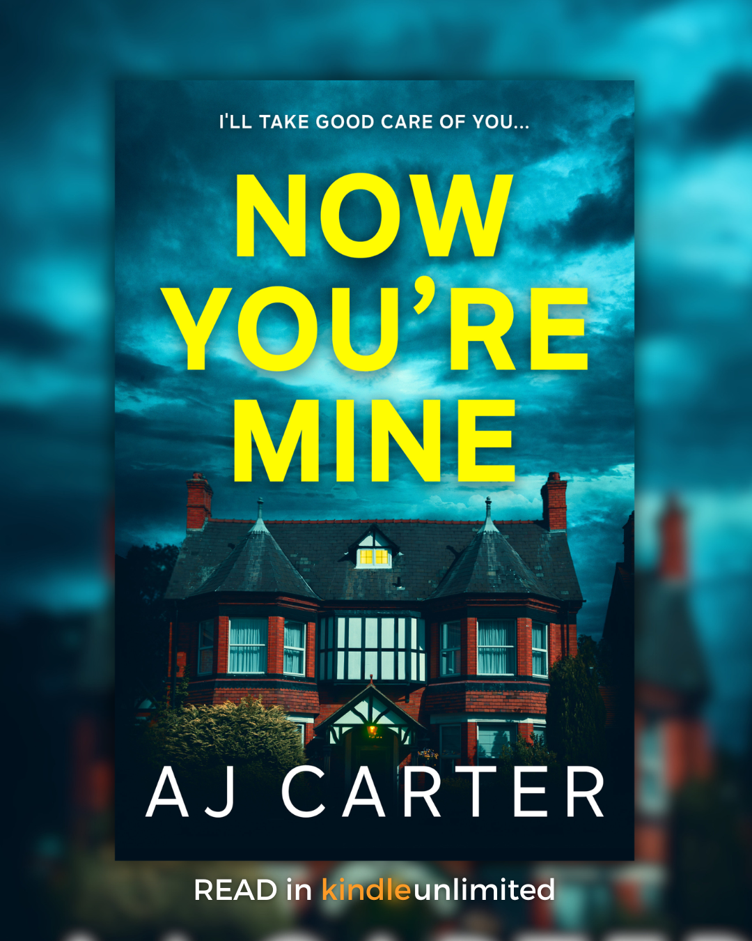 AJ Carter - Author Facebook ad: Trapped in the dark above them.