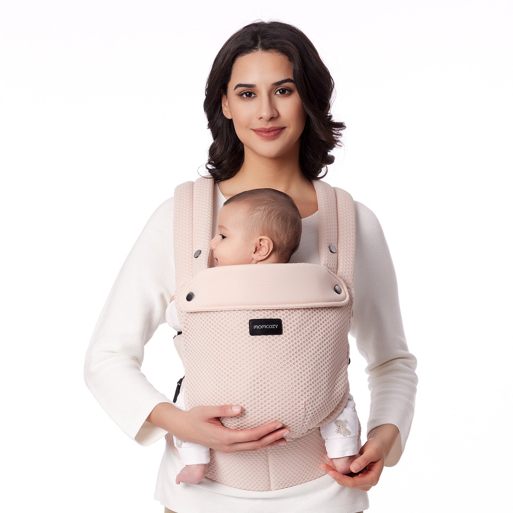 Momcozy Facebook ad: All-day snuggles, way less back strain