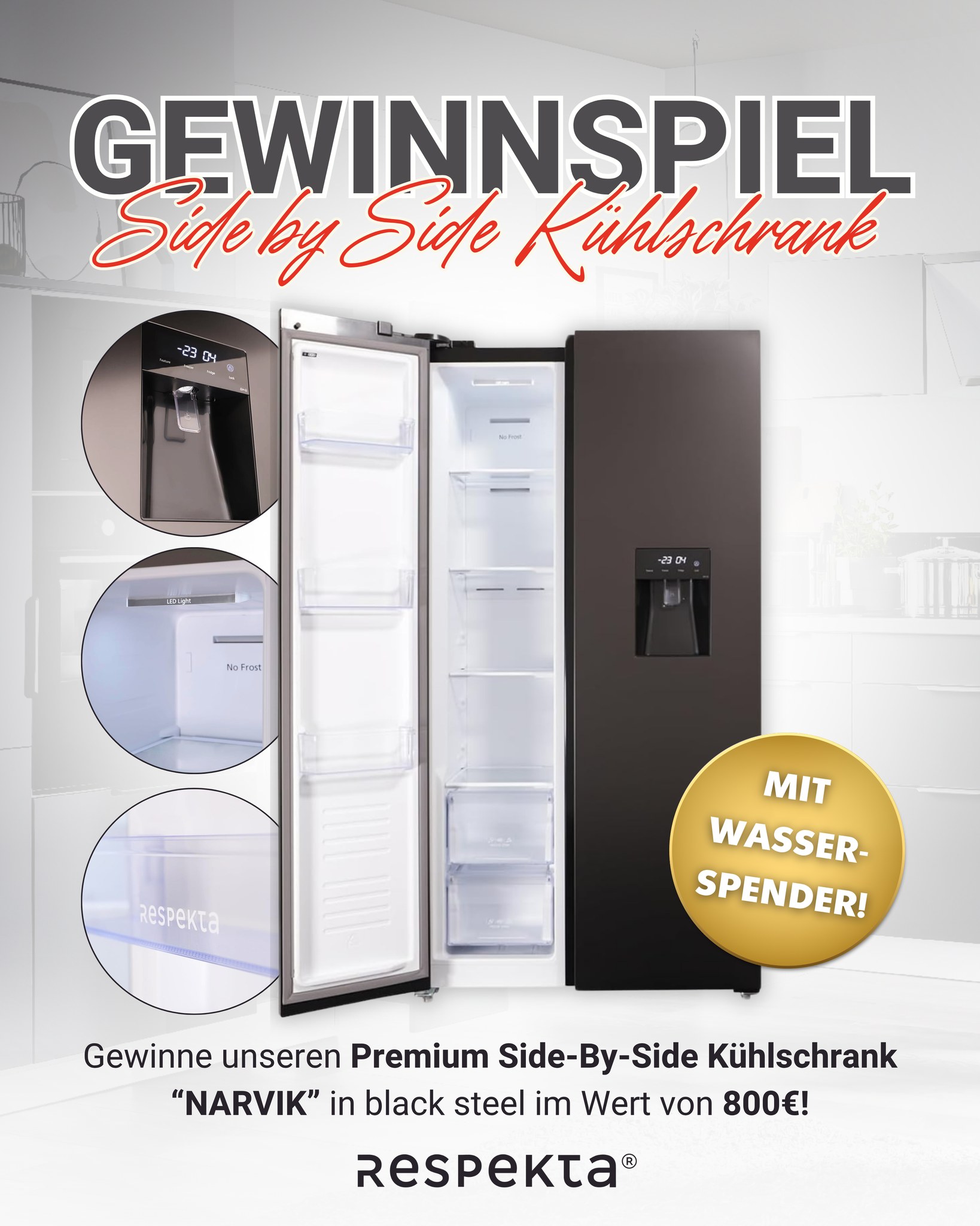 Respekta Facebook ad: GEWINNSPIEL, Kühl, cooler, NARVIK!