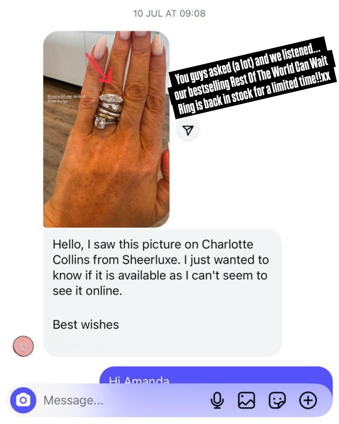 Onewildone Facebook ad from Jul 1, 2026