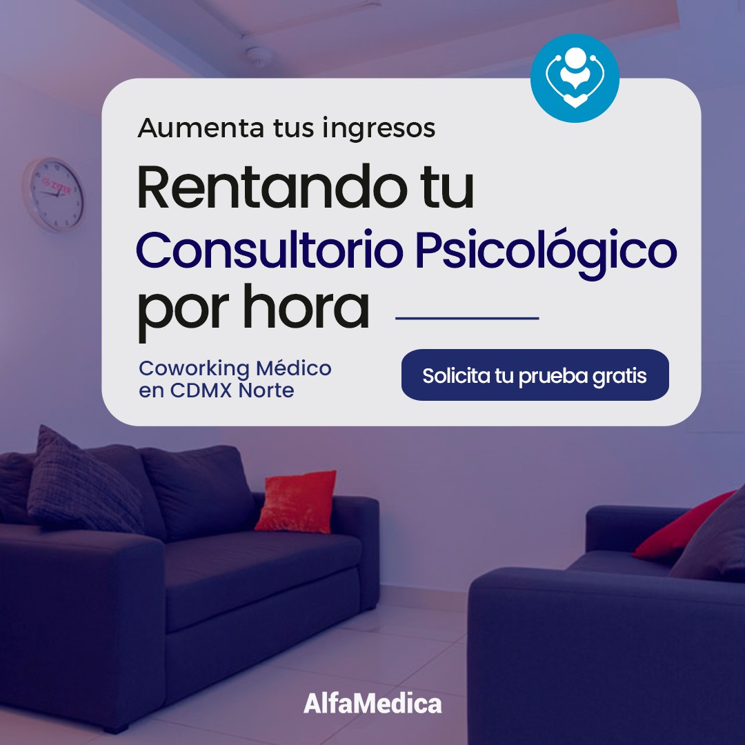 Alfa Médica Facebook ad: Renta de Consultorios Psicológicos Por Hora