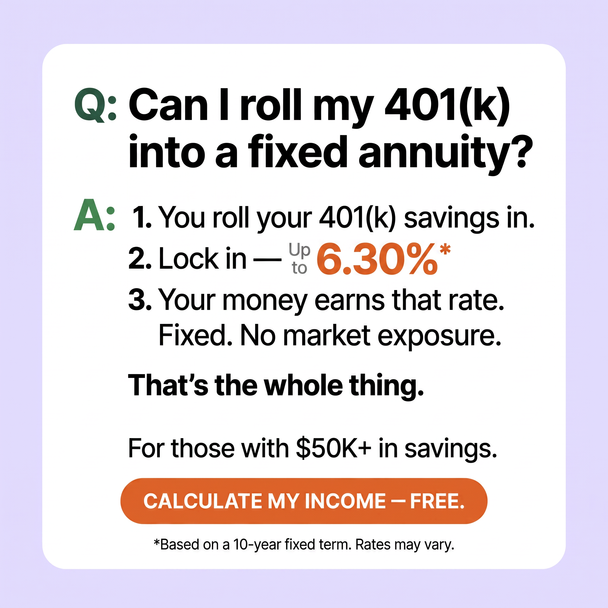 Wise Owl Retirement Facebook ad: Turn retirement savings into a paycheck for life, in 30…