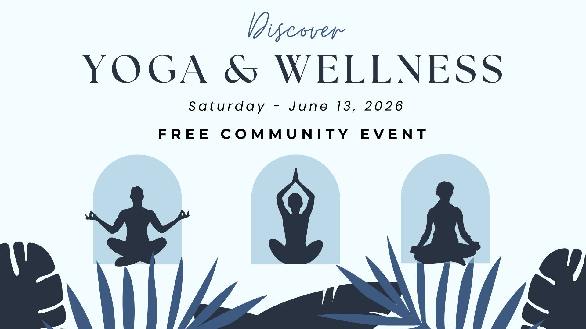 Coastal Lotus Facebook ad: Discover Yoga & Wellness, Free Community Event