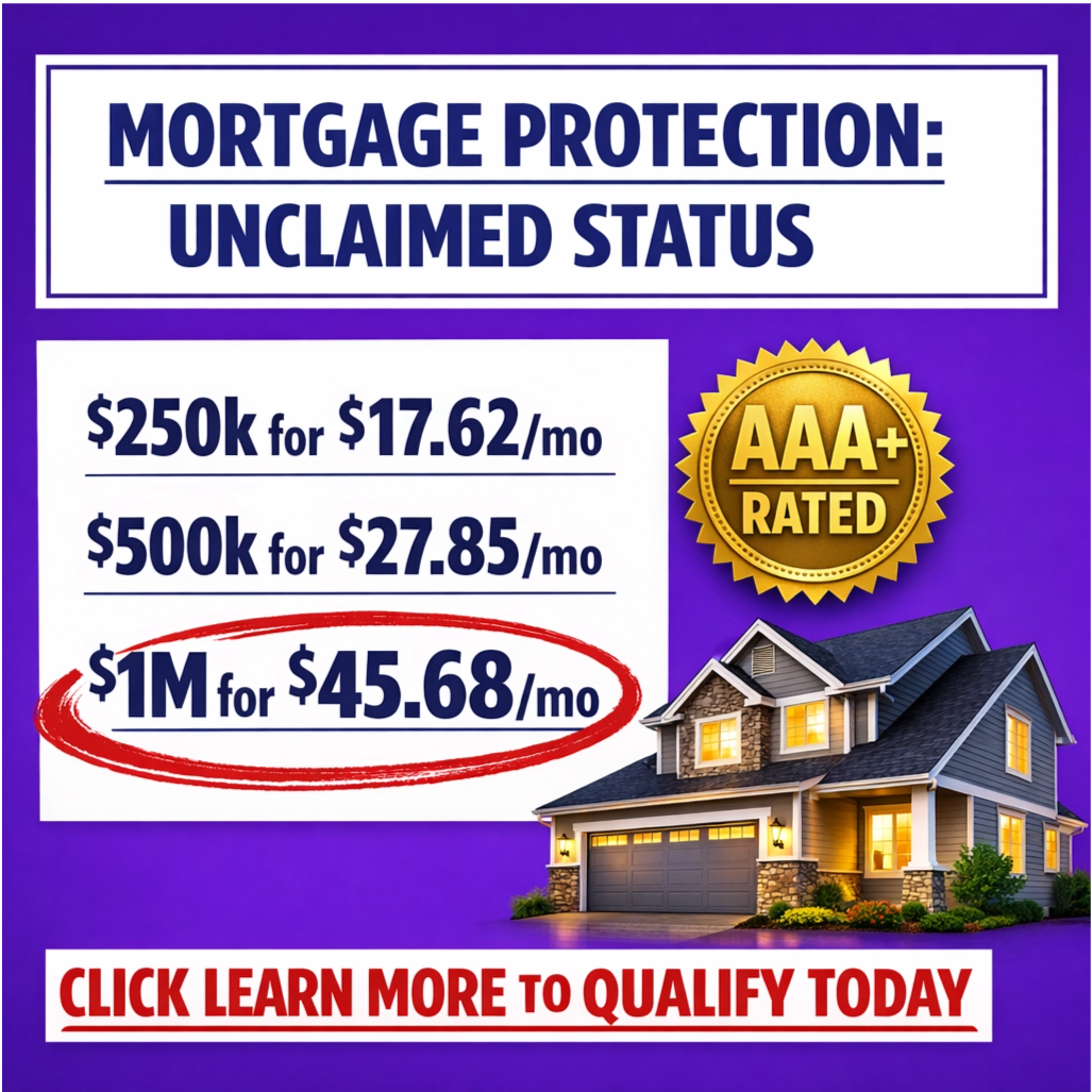 Chris Prudent - Unity Legacy & Life Legacy Facebook ad: Mortgage Protection w/ Living Benefits