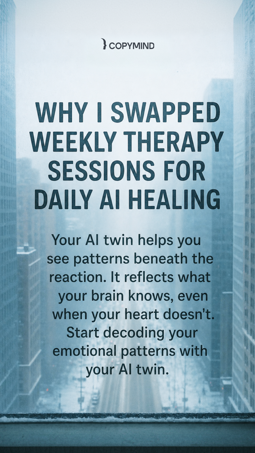 Copymind: AI twin for therapy Facebook ad
