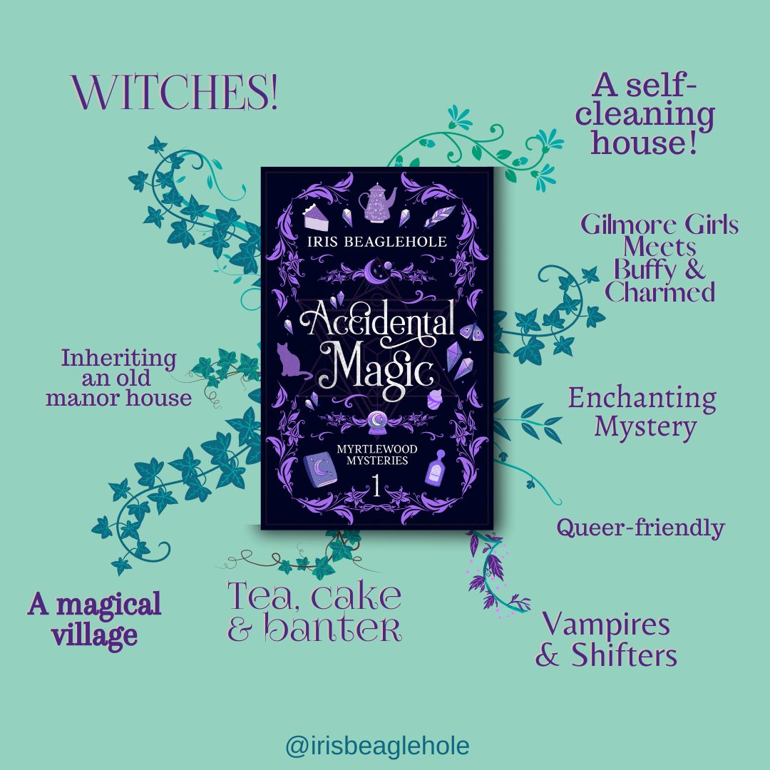 Iris Beaglehole - witchy mystery books Facebook ad