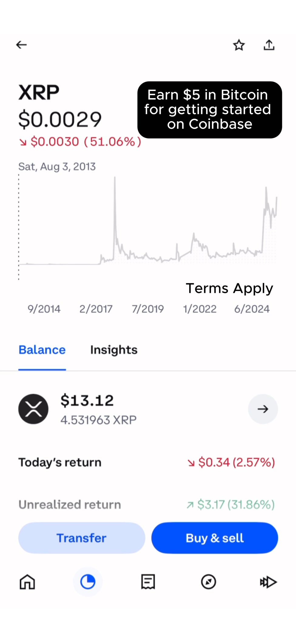 Coinbase Facebook ad: Simplify XRP with Coinbase