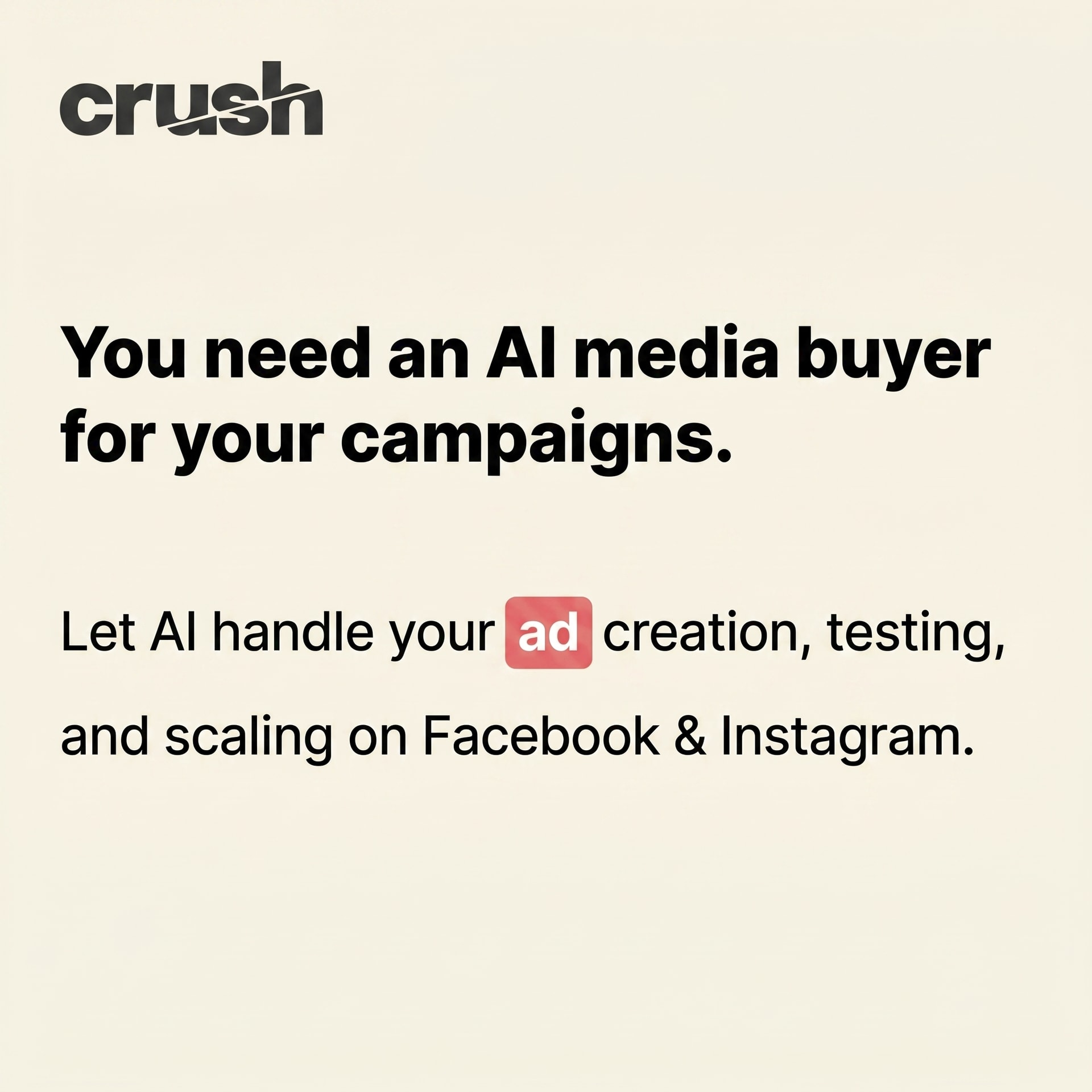 trycrush.ai Facebook ad
