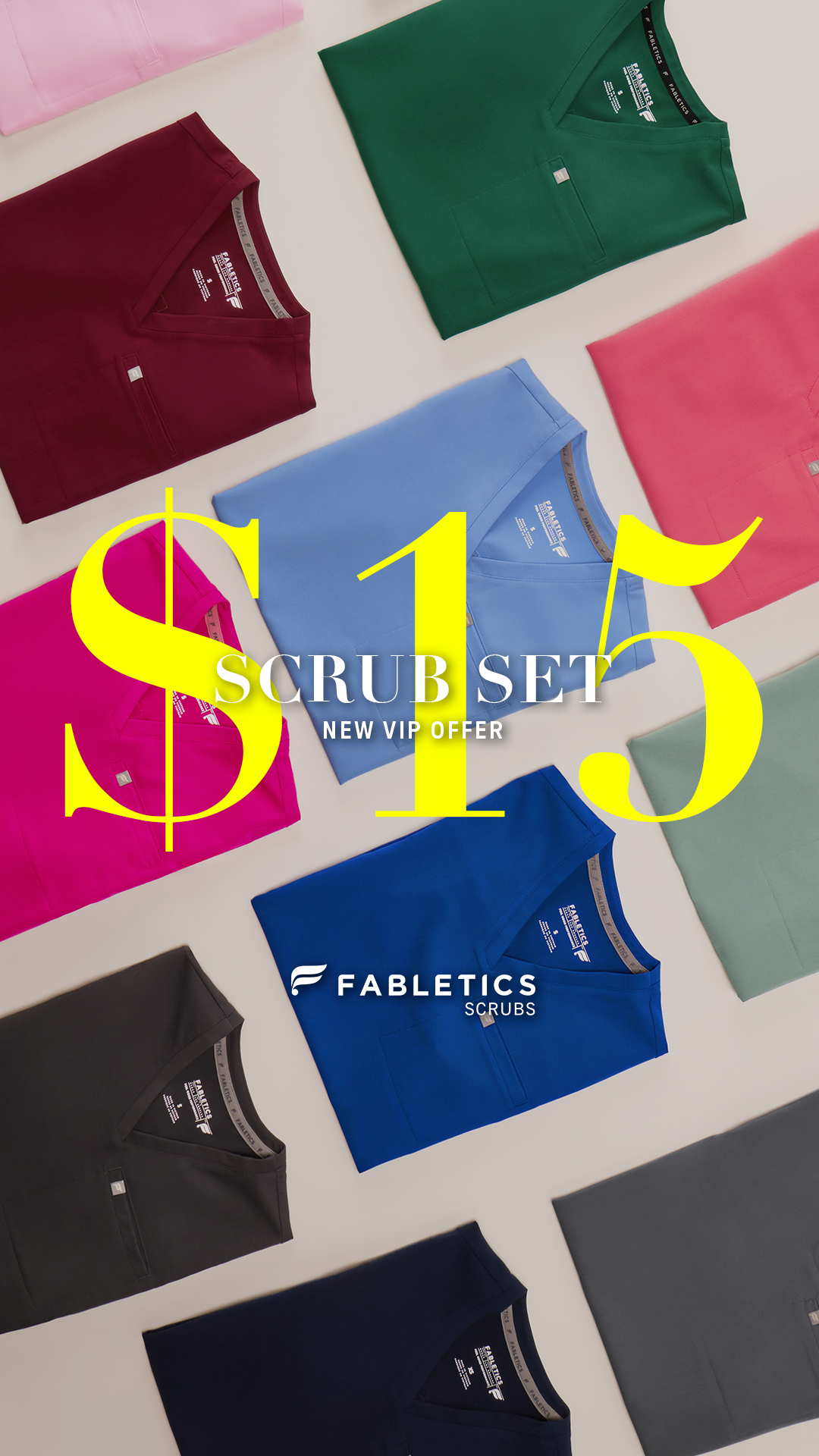 Fabletics Scrubs Facebook ad