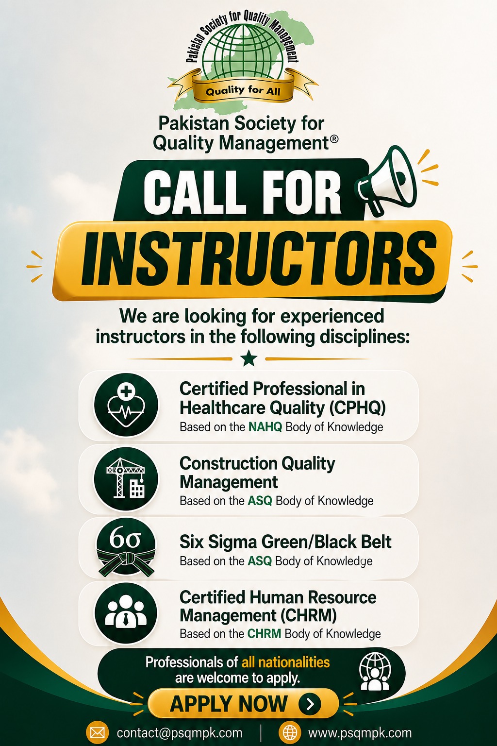 Pakistan Society for Quality Management - PSQM Facebook ad