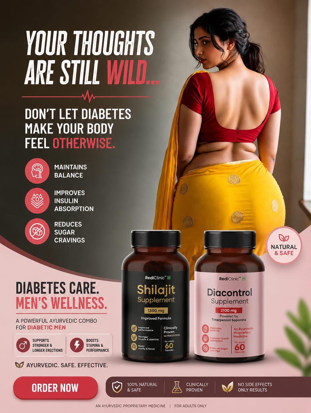 The Healthy Edit Facebook ad: India's Sexual Wellness Formula for Diabetic Men