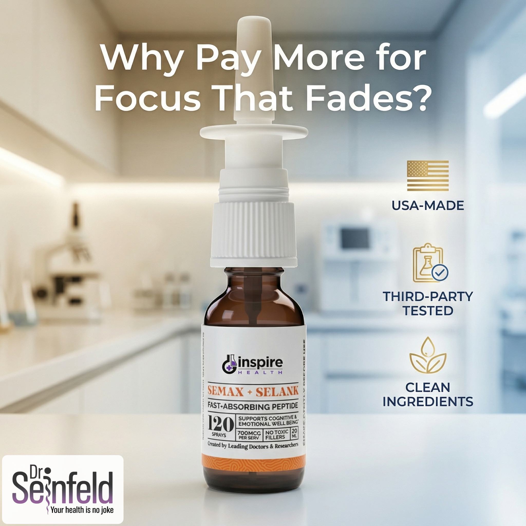 Dr Seinfeld by Ginspire Health Facebook ad: Doctor-Developed Cognitive Support