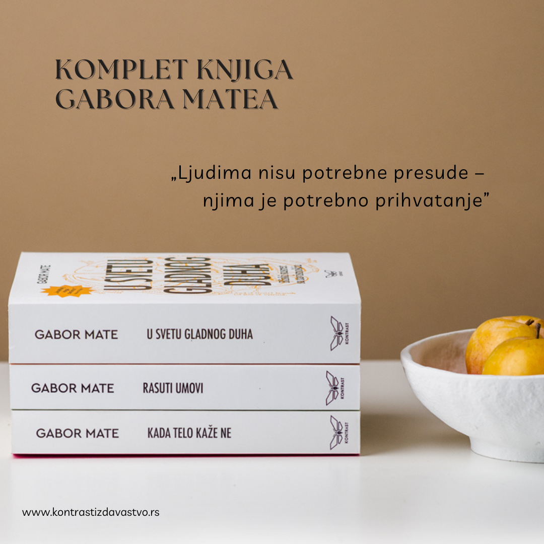 Kontrast izdavaštvo Facebook ad: 3 knjige Gabora Matea - 40% popusta