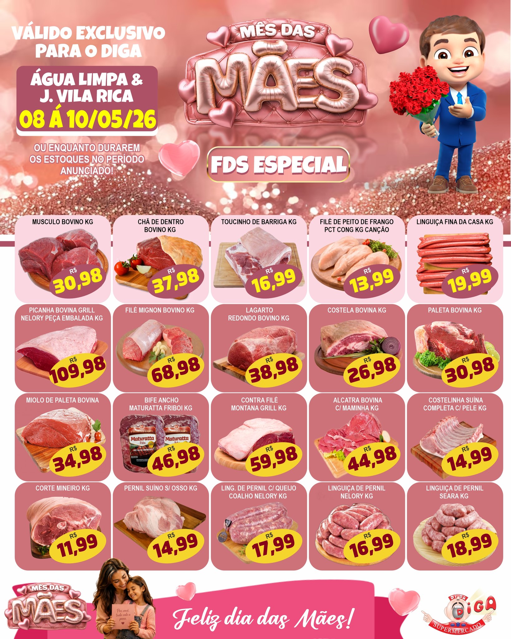 Diga Supermercados Facebook ad: Ofertas de Fim de Semana do MÊS DAS…